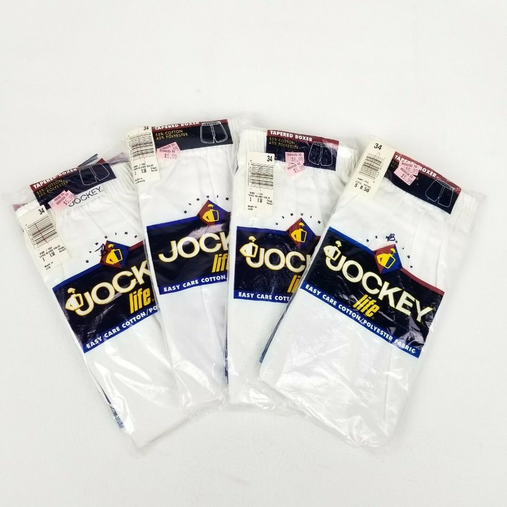 Vintage Jockey Life Mens Boxer Underwear Lot of 4